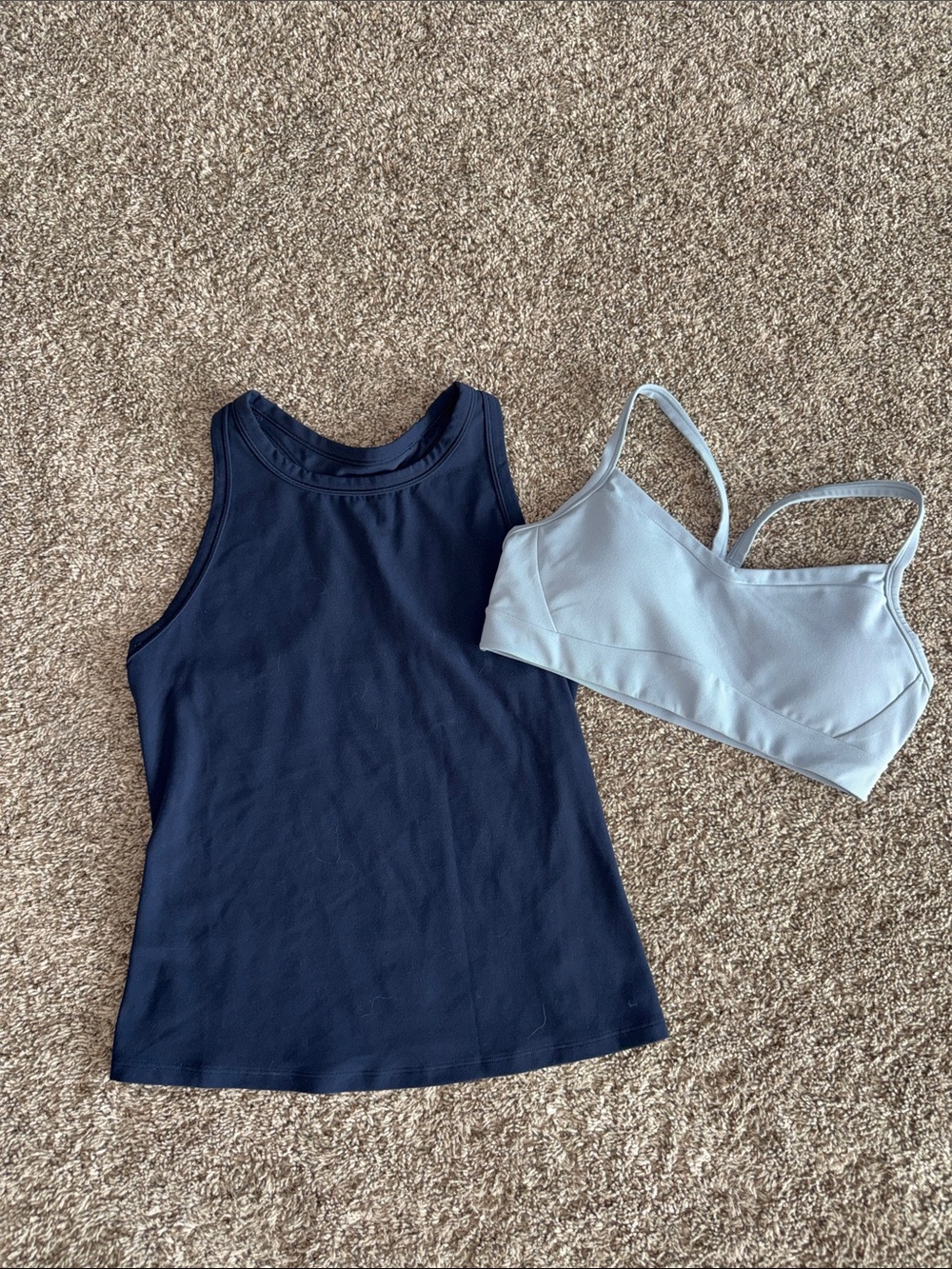 Athleta Transcend Racerback Tank and Sports Bra Bundle Small